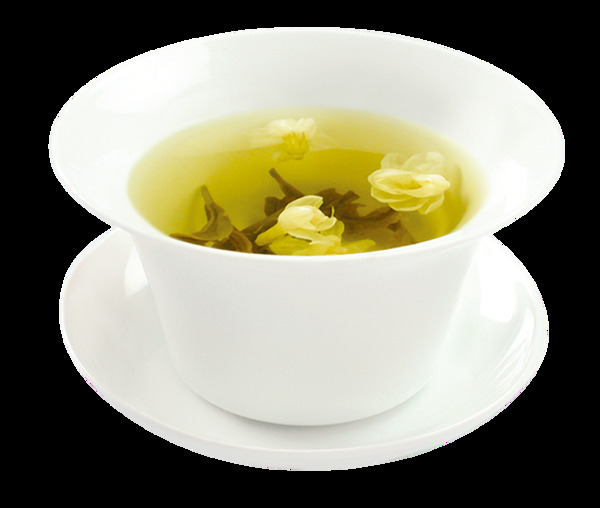 雅致白色茶杯黄色茶水产品实物