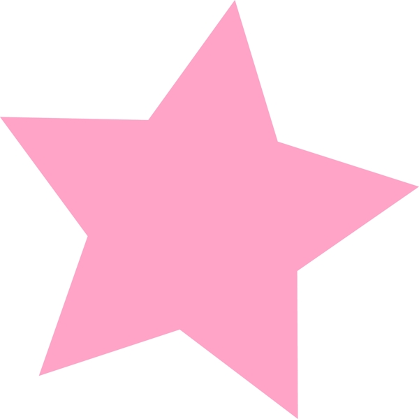 粉色创意可爱五角星元素