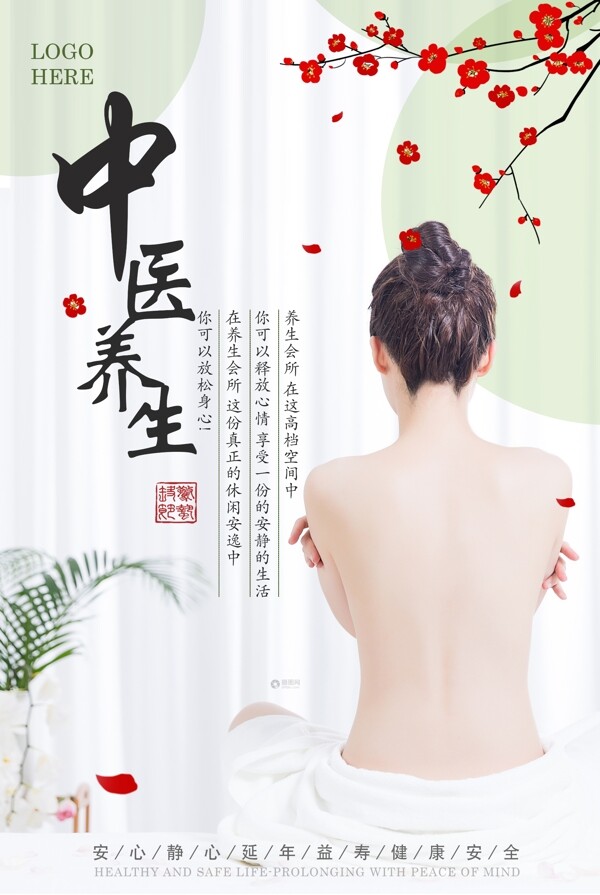 中医健康养生会馆海报