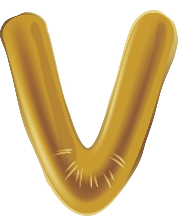 创意气球节日字母V