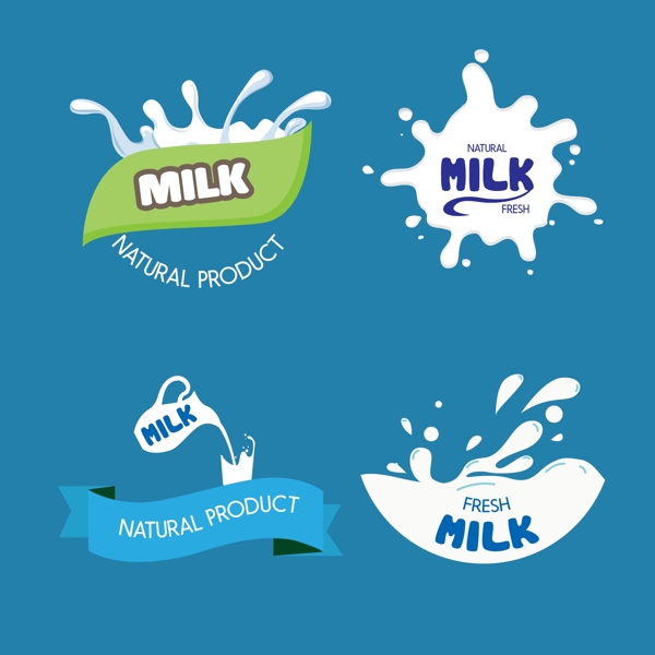 创意牛奶标志