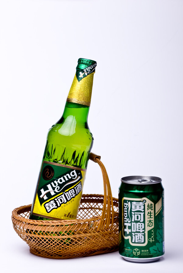 黄河啤酒摄影图片