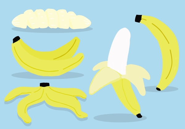 矢量香蕉水果素材