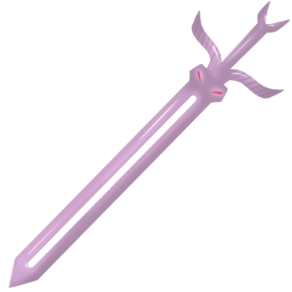 紫色的长剑装饰插画