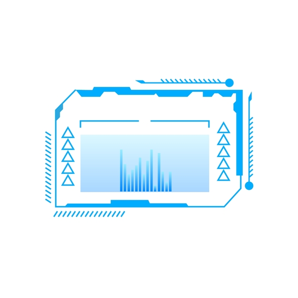 科技边框蓝色未来感矢量ai可商用元素