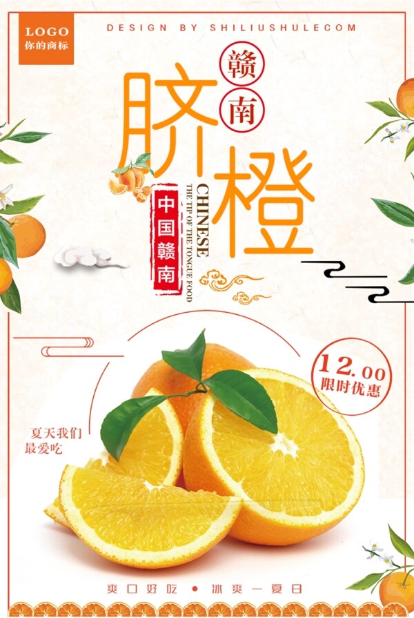 赣南脐橙创意促销海报设计