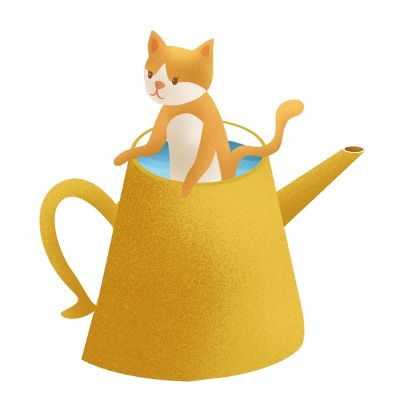 水壶里的小猫设计元素