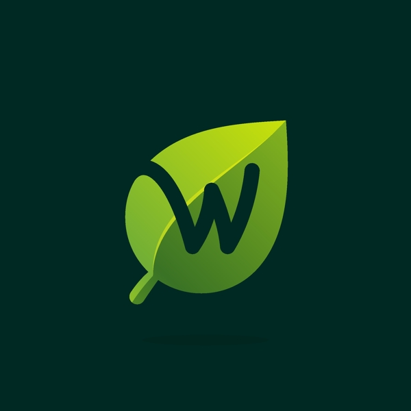 绿色能源标识字母造型logo