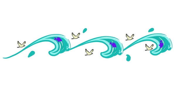 小鸟金鱼海水分割线