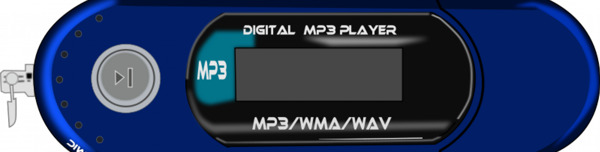 一个蓝色的MP3播放器插图矢量