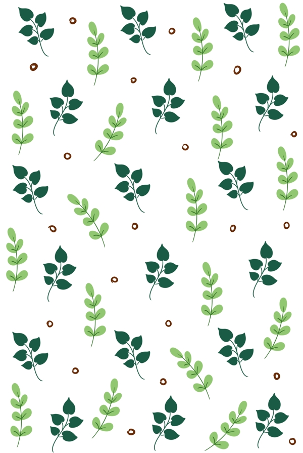绿色手绘植物底纹