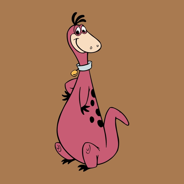 印花矢量图可爱卡通动物恐龙色彩免费素材