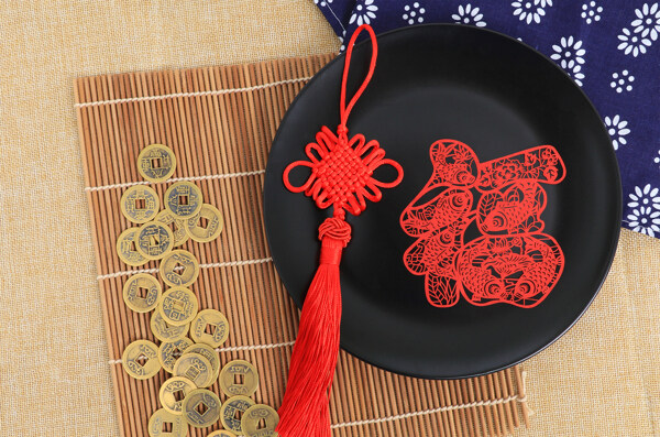 传统工艺品中国结剪纸