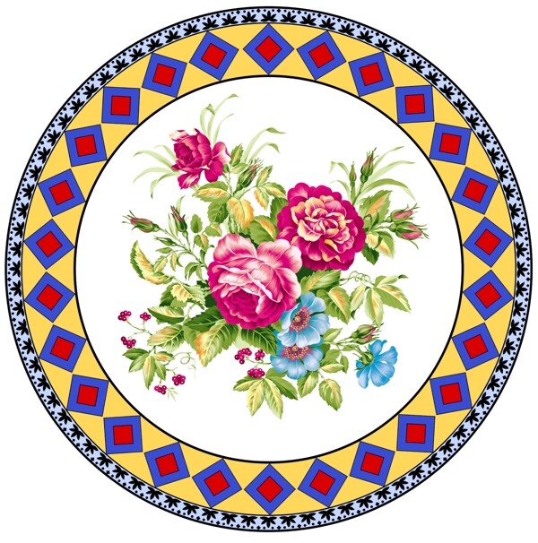 韩国风格玫瑰盘图片