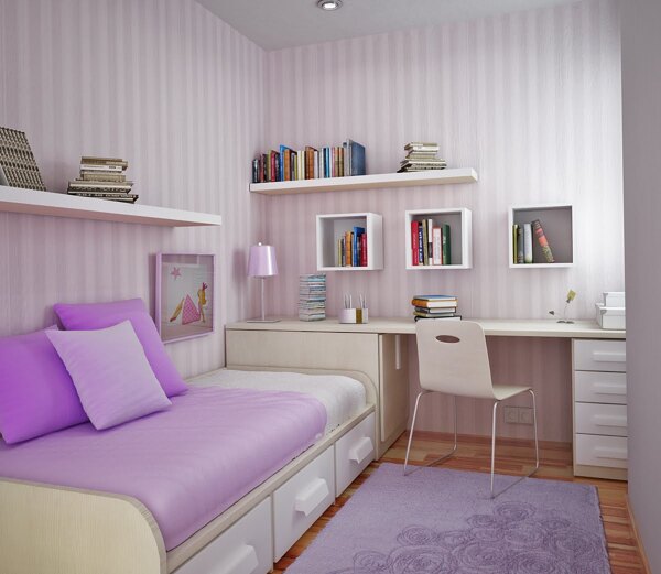 粉色条纹房间