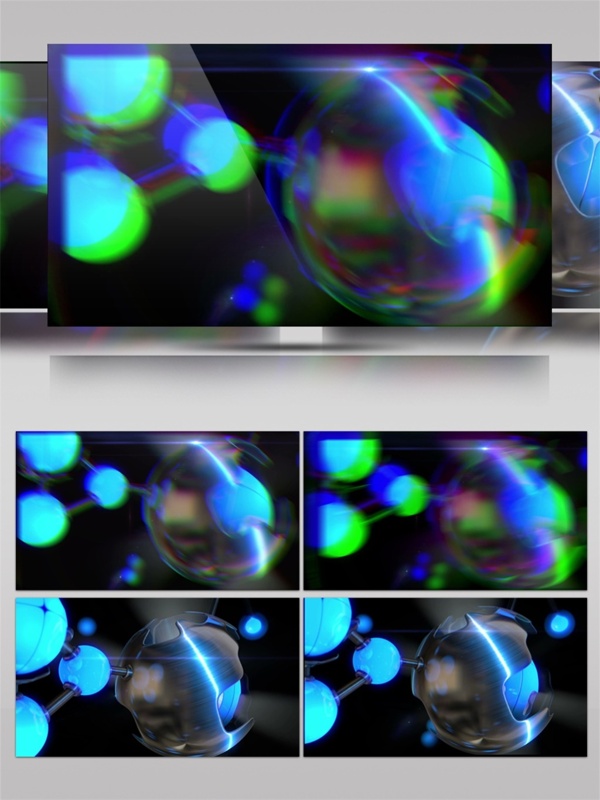 蓝色彩虹气泡视频素材
