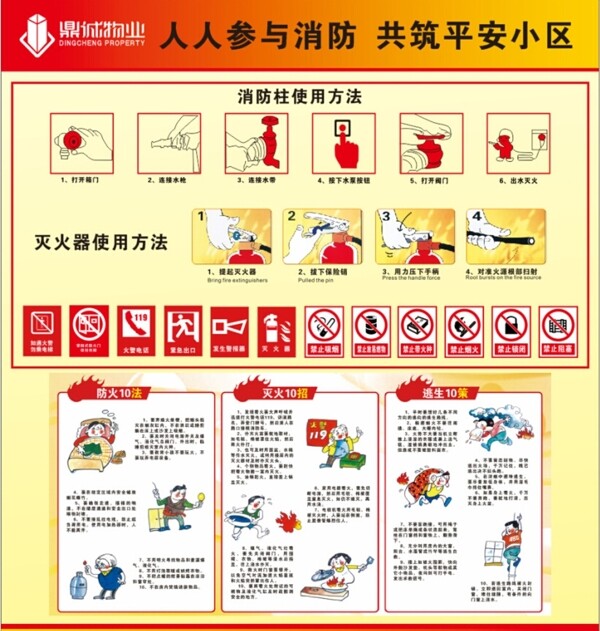 人人参与消防图片