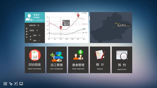 医疗体检管理系统网页主界面