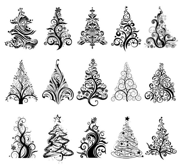 矢量圣诞树设计图片3