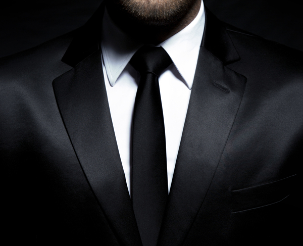 黑色领带商务男人图片