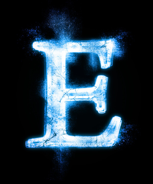 雪花字母E图片