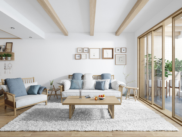 现代木色家居客厅装修风格效果图