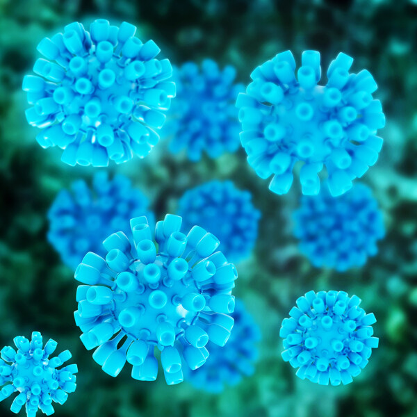 蓝色的人体细胞图片