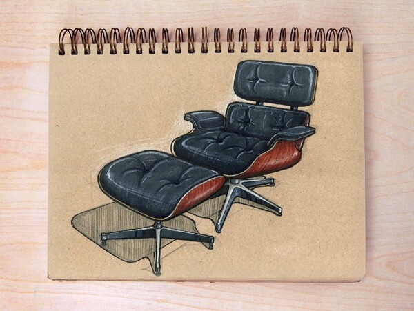 手绘家居椅子沙发产品设计