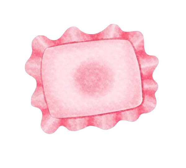 可爱的粉色婴儿枕插画