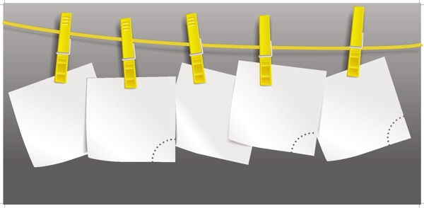 纸在绳矢量素材02张