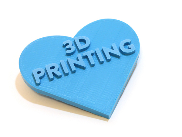 我们喜欢3D印刷的心