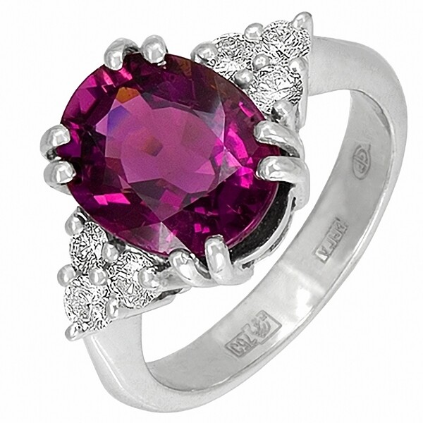 紫色宝石戒指图片