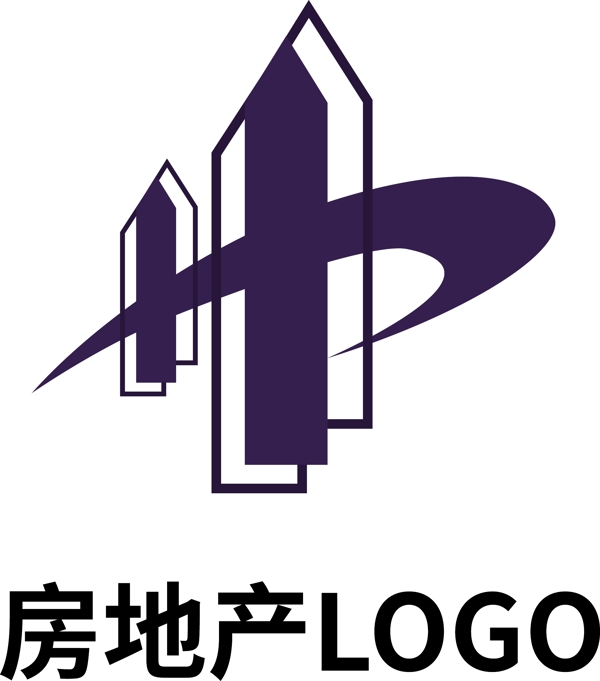 蓝色房地产企业logo