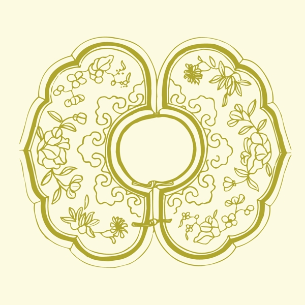 中式花纹中式画图案