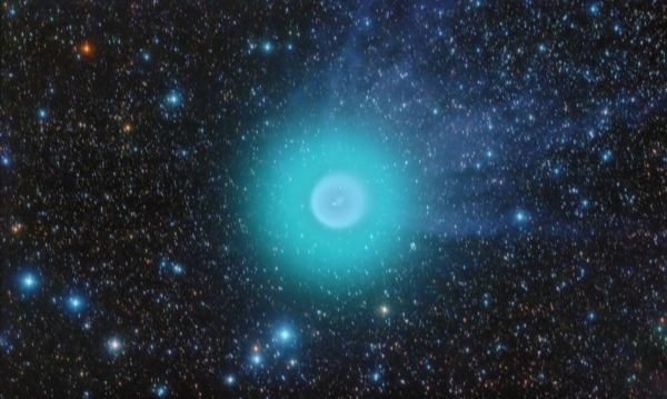 霍姆斯彗星长出尾巴图片
