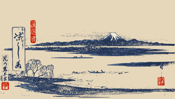 富士山版画