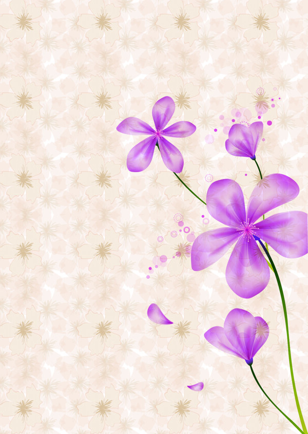 紫色花卉墙纸