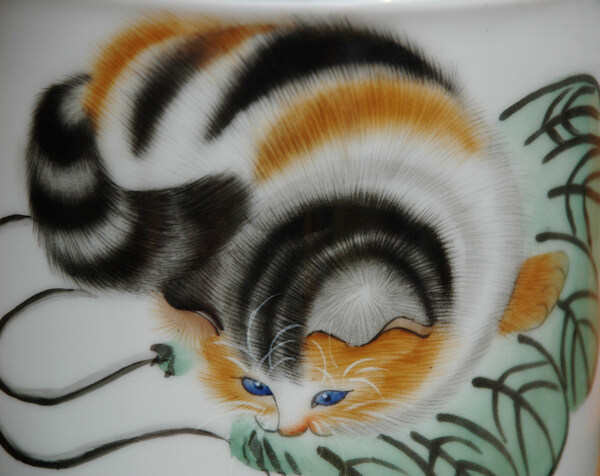 彩色手绘小猫图片
