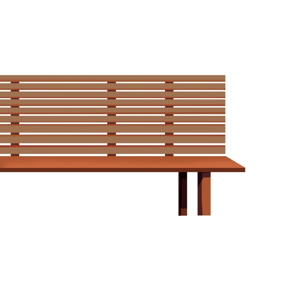 褐色长椅装饰图案