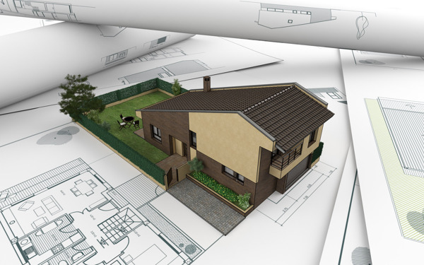 3D立体建筑施工绘图图片