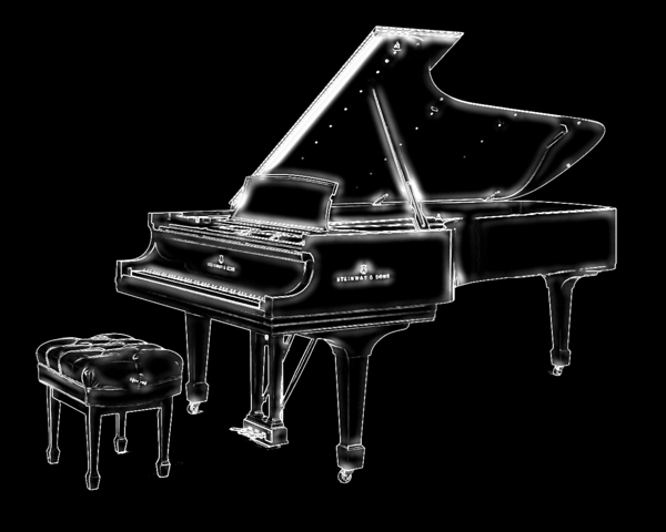 水晶钢琴黑色图片