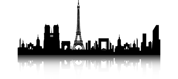 巴黎创意城市剪影免抠psd透明素材