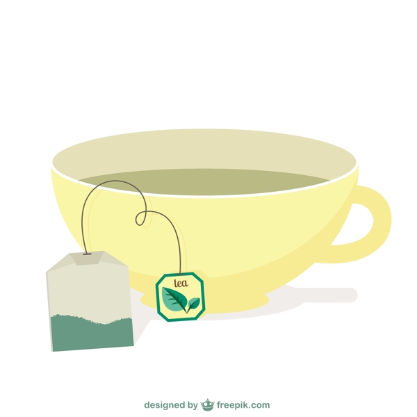茶袋和杯向量