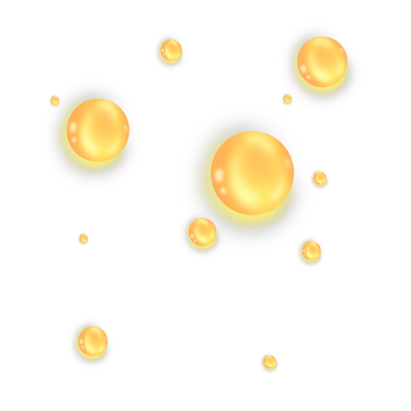 精致可爱金黄色油滴