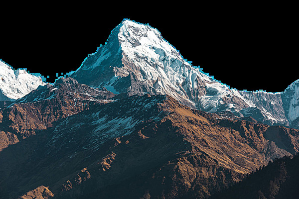 雪山山峰自然生态合成海报素材