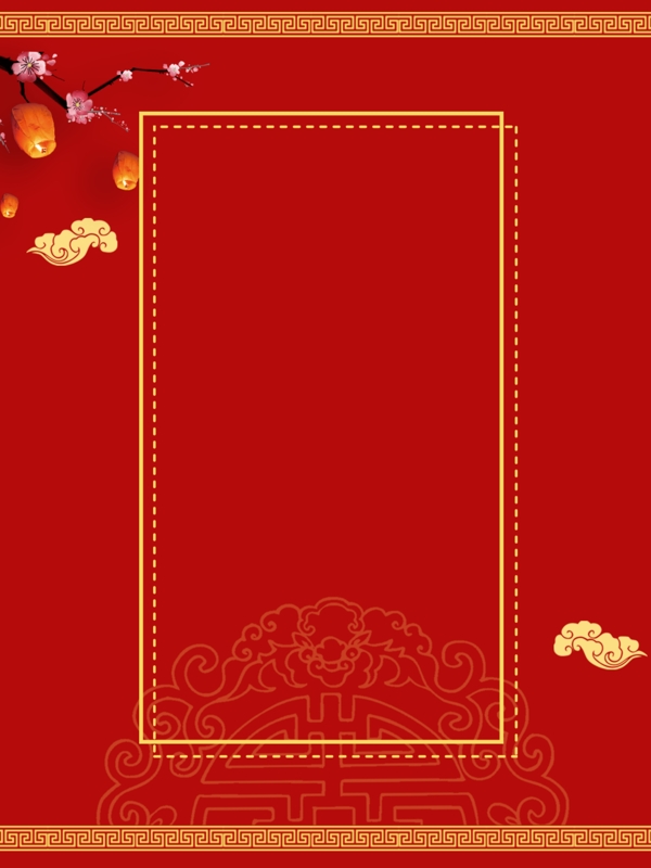 中国风红色灯笼喜庆背景