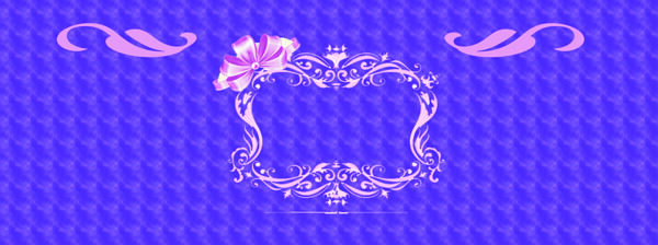 欧式紫色花纹banner