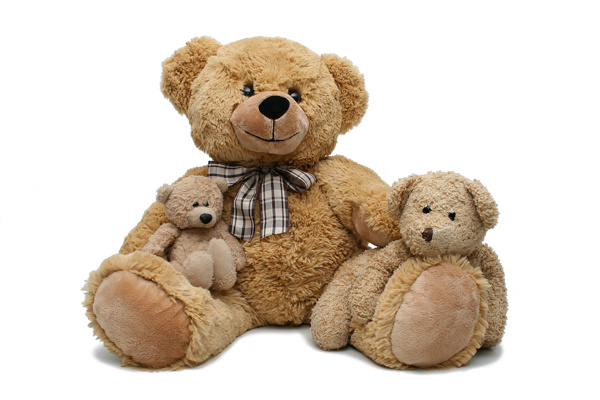 幸福的玩具熊妈妈熊宝宝图片