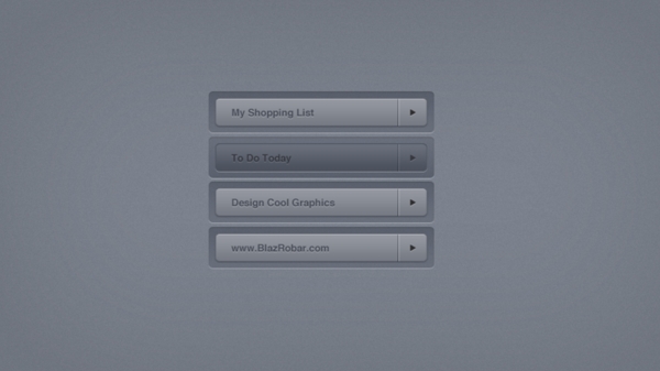 灰色简洁风格按钮UI素材