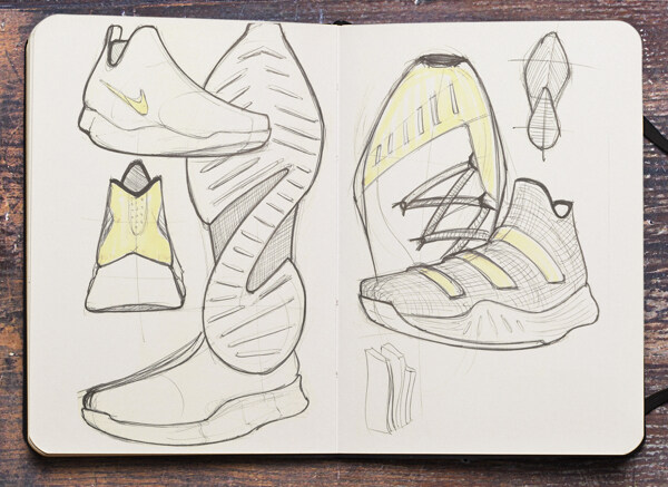 鞋子手稿图
